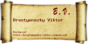 Brestyenszky Viktor névjegykártya